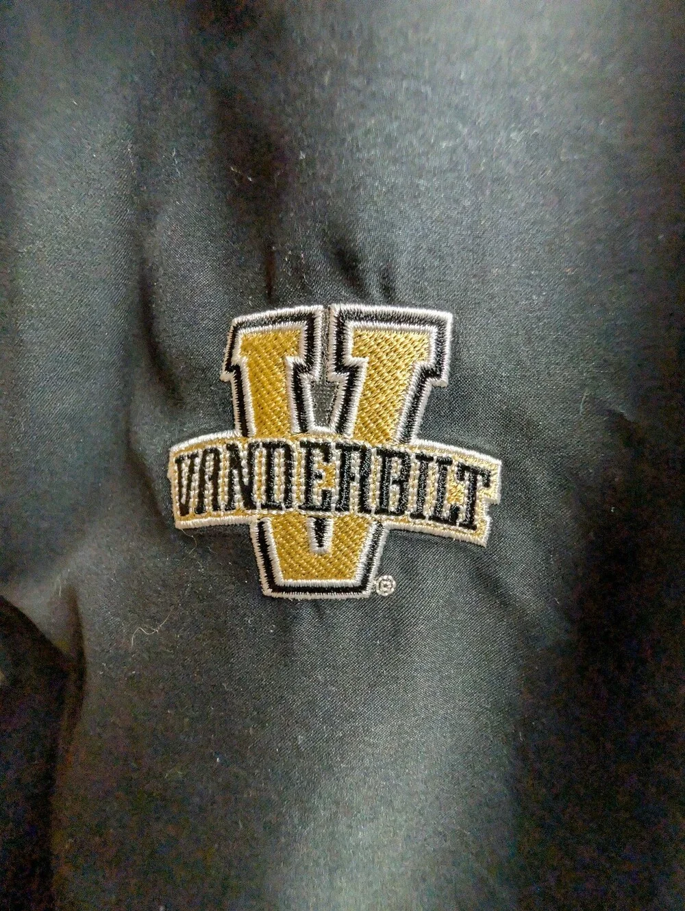 Ashworth ( Large) Black Pullover with Gold Collar and Vanderbilt 'V'